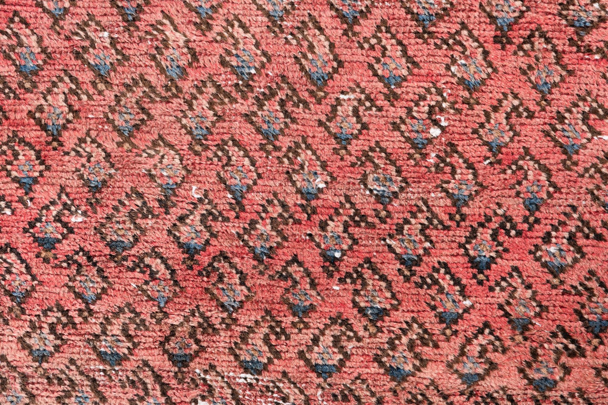 3' 7 x 10' 1 Hand Knotted Ultra Vintage Persian Wool Runner Rug