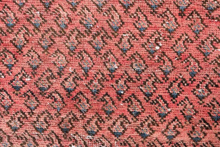 3' 7 x 10' 1 Hand Knotted Ultra Vintage Persian Wool Runner Rug