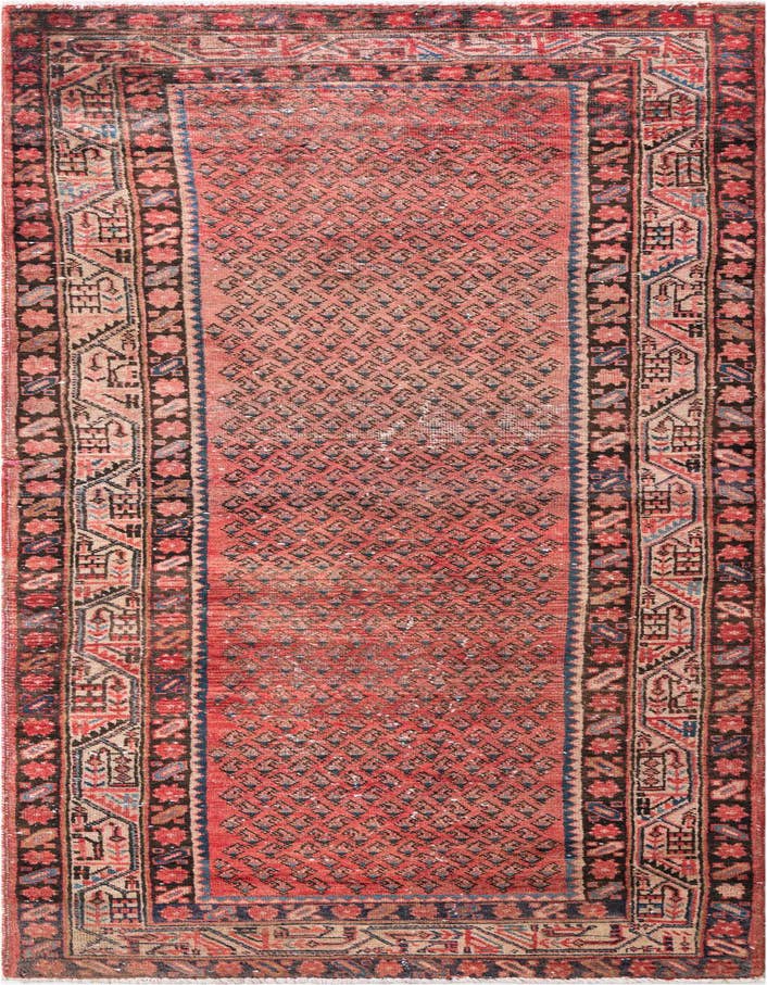 Detail image of 3' 7 x 10' 1 Hand Knotted Ultra Vintage Persian Wool Runner Rug