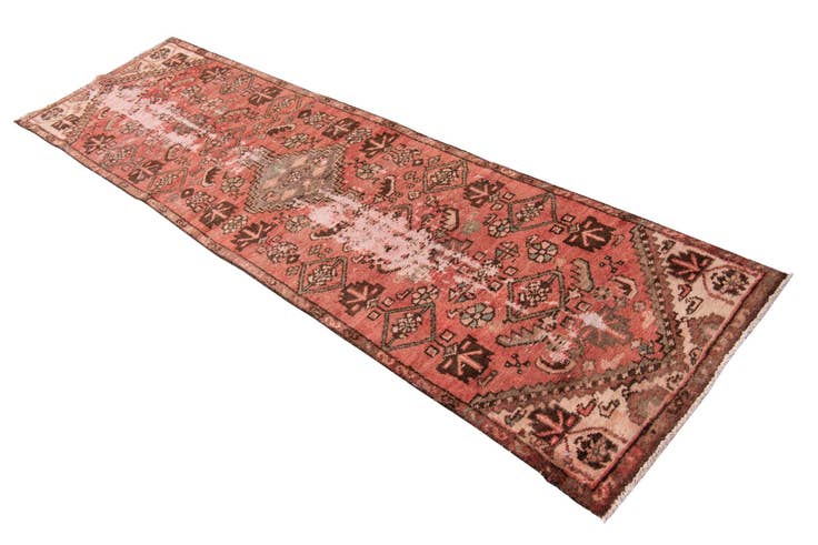 Detail image of 2' 6 x 9' 1 Hand Knotted Ultra Vintage Persian Wool Runner Rug