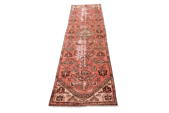 2' 6 x 9' 1 Hand Knotted Ultra Vintage Persian Wool Runner Rug