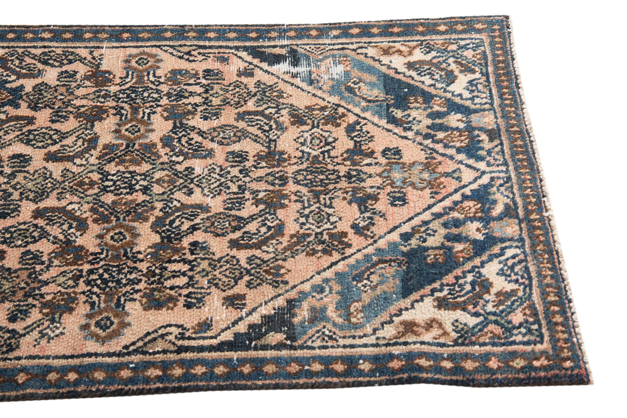 2' 8 x 9' 6 Hand Knotted Ultra Vintage Persian Wool Runner Rug
