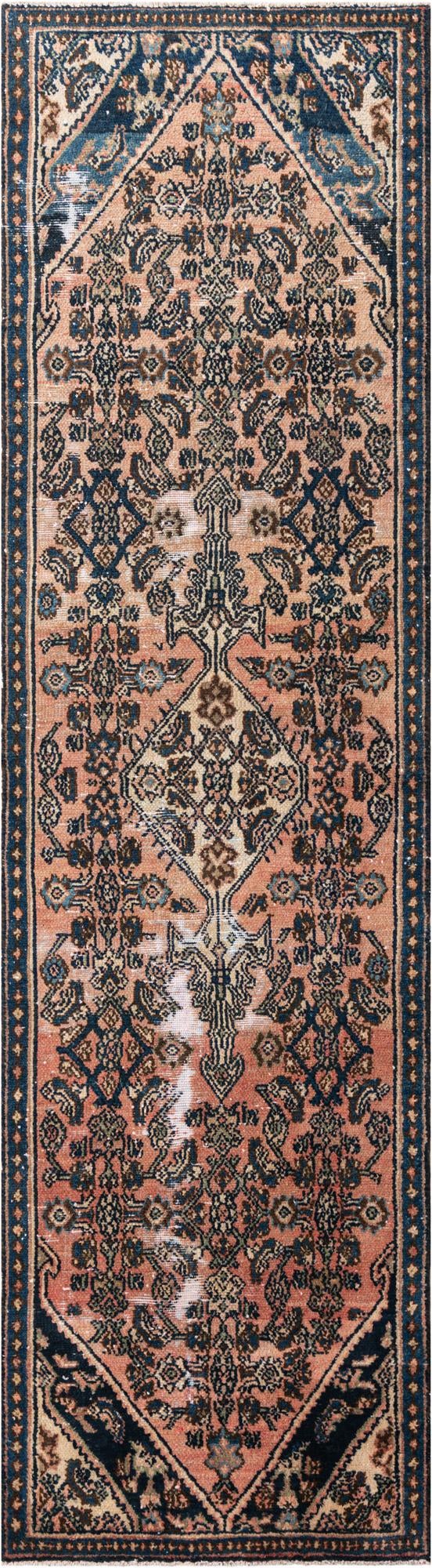 2' 8 x 9' 6 Hand Knotted Ultra Vintage Persian Wool Runner Rug