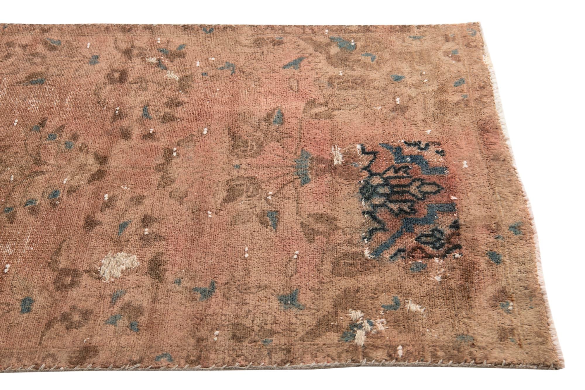 2' 10 x 8' 8 Hand Knotted Ultra Vintage Persian Wool Runner Rug