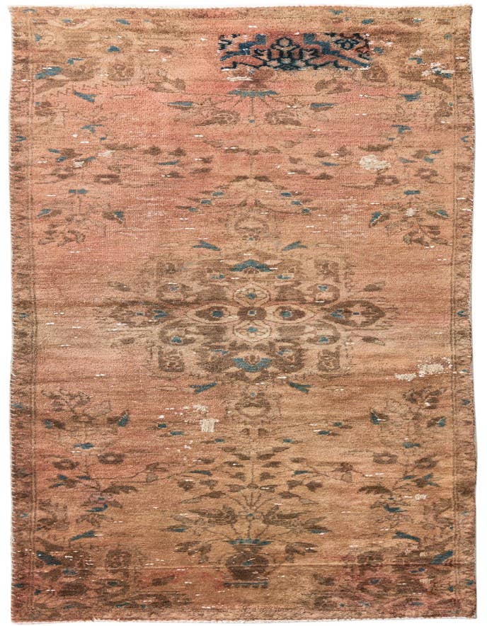 Detail image of 2' 10 x 8' 8 Hand Knotted Ultra Vintage Persian Wool Runner Rug