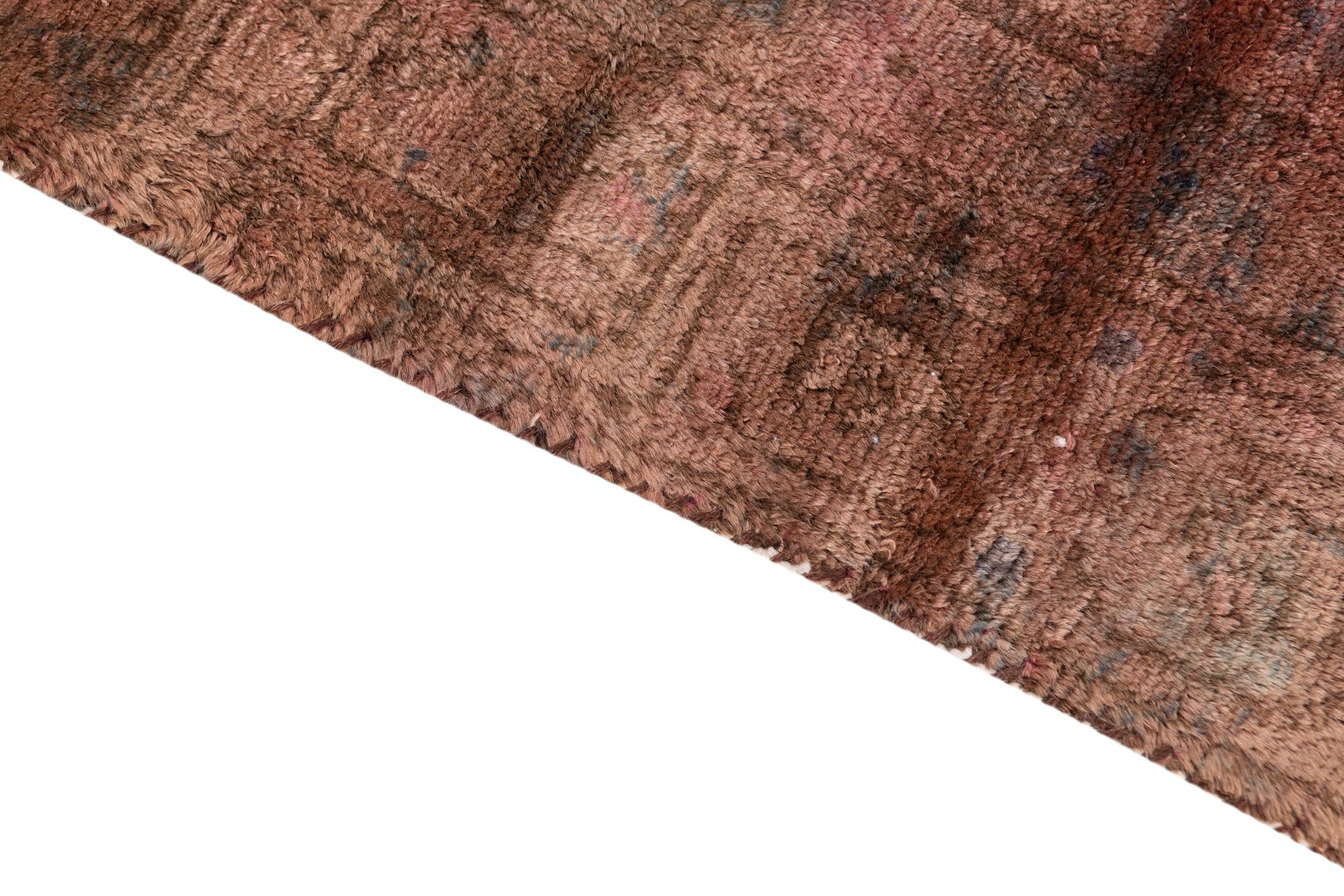4' 1 x 8' 2 Hand Knotted Ultra Vintage Persian Wool Runner Rug