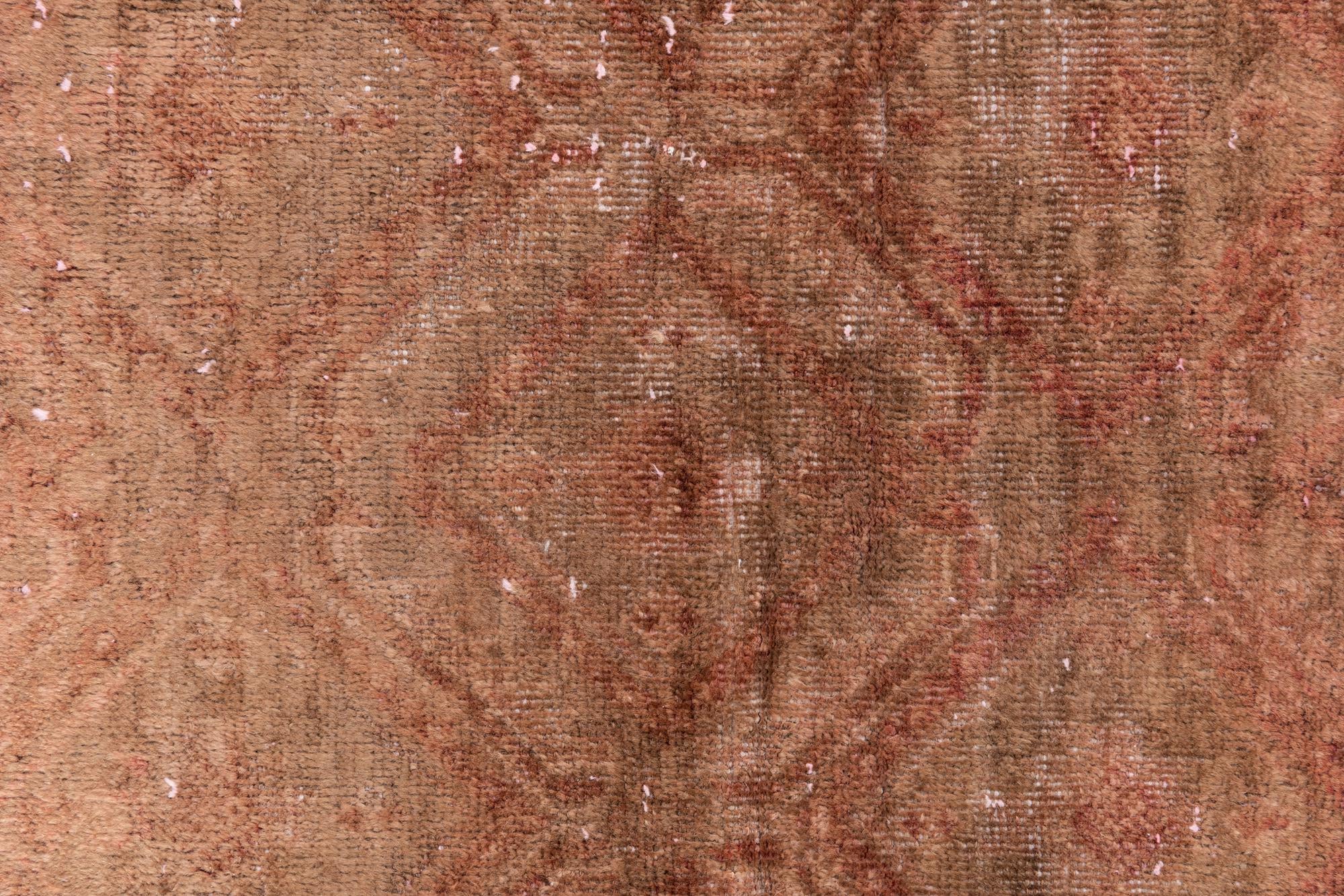 2' 4 x 4' 7 Hand Knotted Ultra Vintage Persian Wool Runner Rug