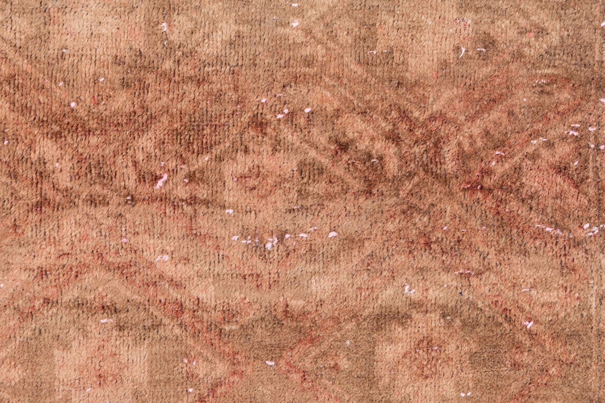 2' 4 x 4' 7 Hand Knotted Ultra Vintage Persian Wool Runner Rug