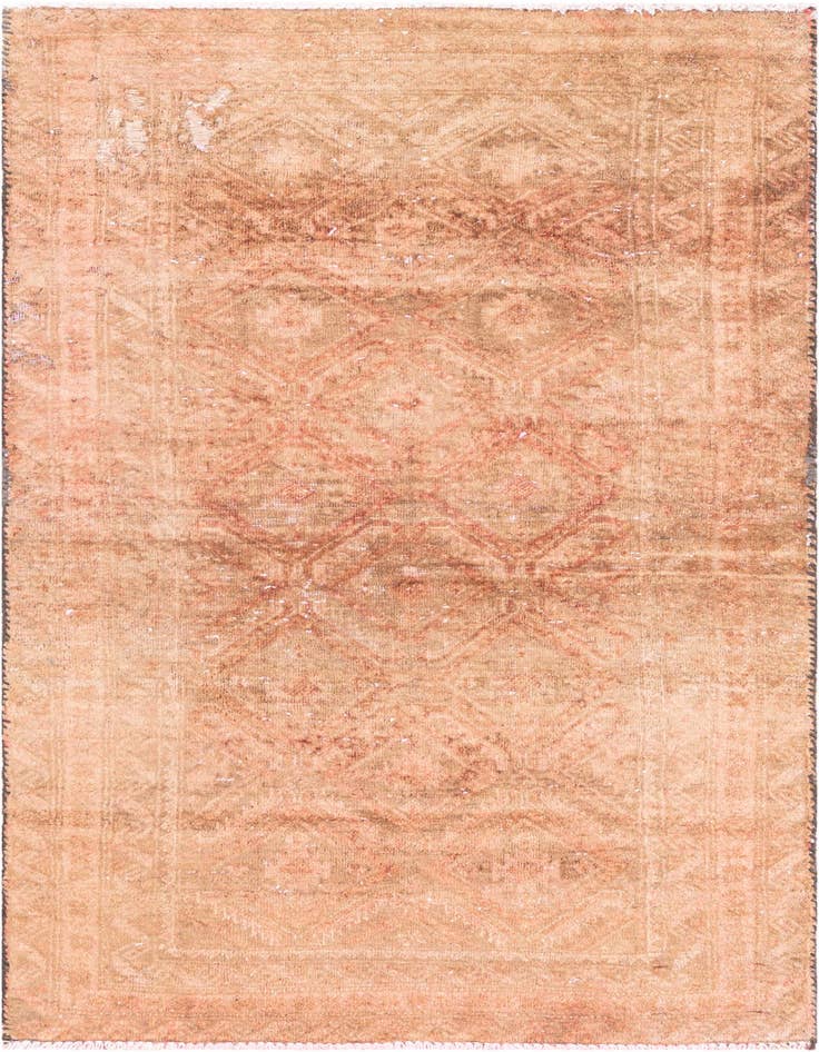 Detail image of 2' 4 x 4' 7 Hand Knotted Ultra Vintage Persian Wool Runner Rug
