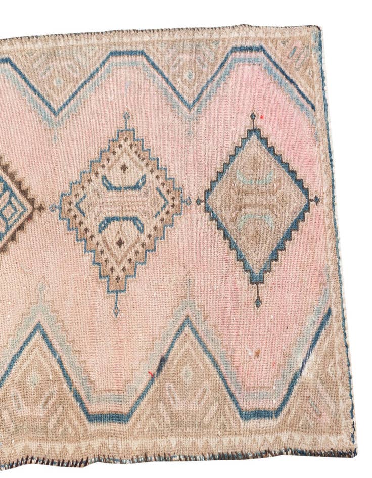 Detail image of 2' 4 x 9' 9 Hand Knotted Ultra Vintage Persian Wool Runner Rug