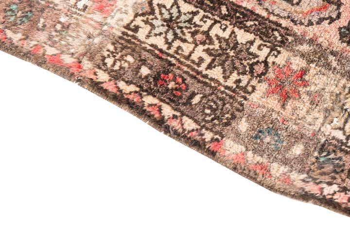 3' 7 x 7' 8 Hand Knotted Ultra Vintage Persian Wool Runner Rug