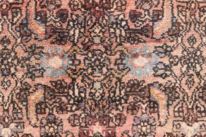 3' 7 x 7' 8 Hand Knotted Ultra Vintage Persian Wool Runner Rug