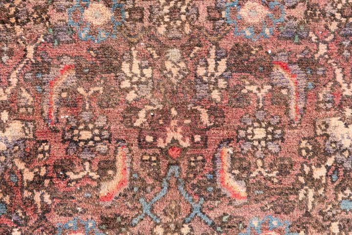 3' 7 x 7' 8 Hand Knotted Ultra Vintage Persian Wool Runner Rug