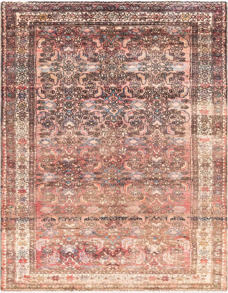 Detail image of 3' 7 x 7' 8 Hand Knotted Ultra Vintage Persian Wool Runner Rug