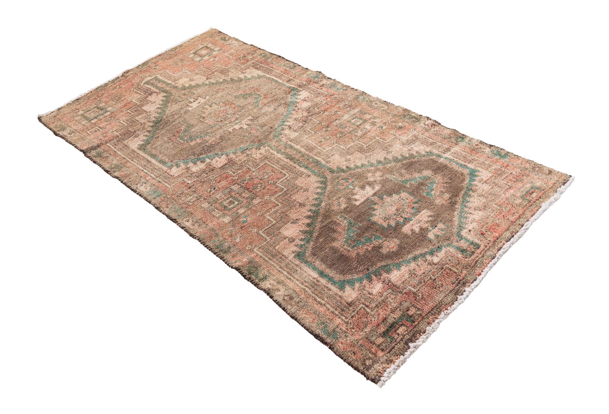2' 10 x 5' 9 Hand Knotted Ultra Vintage Persian Wool Runner Rug
