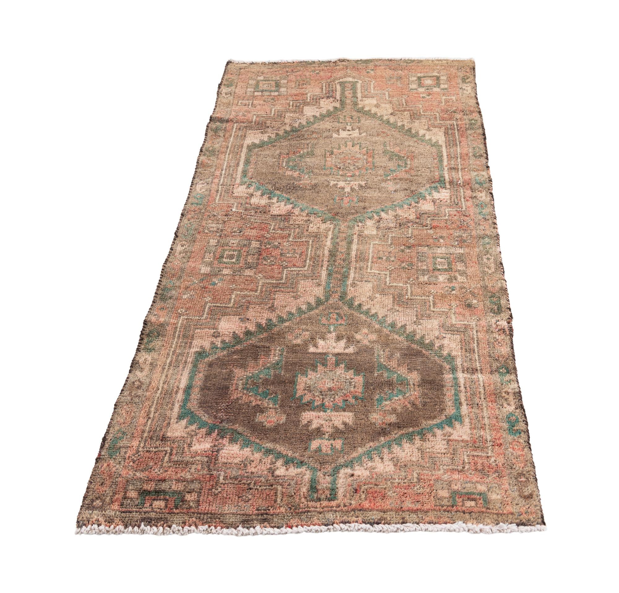 2' 10 x 5' 9 Hand Knotted Ultra Vintage Persian Wool Runner Rug