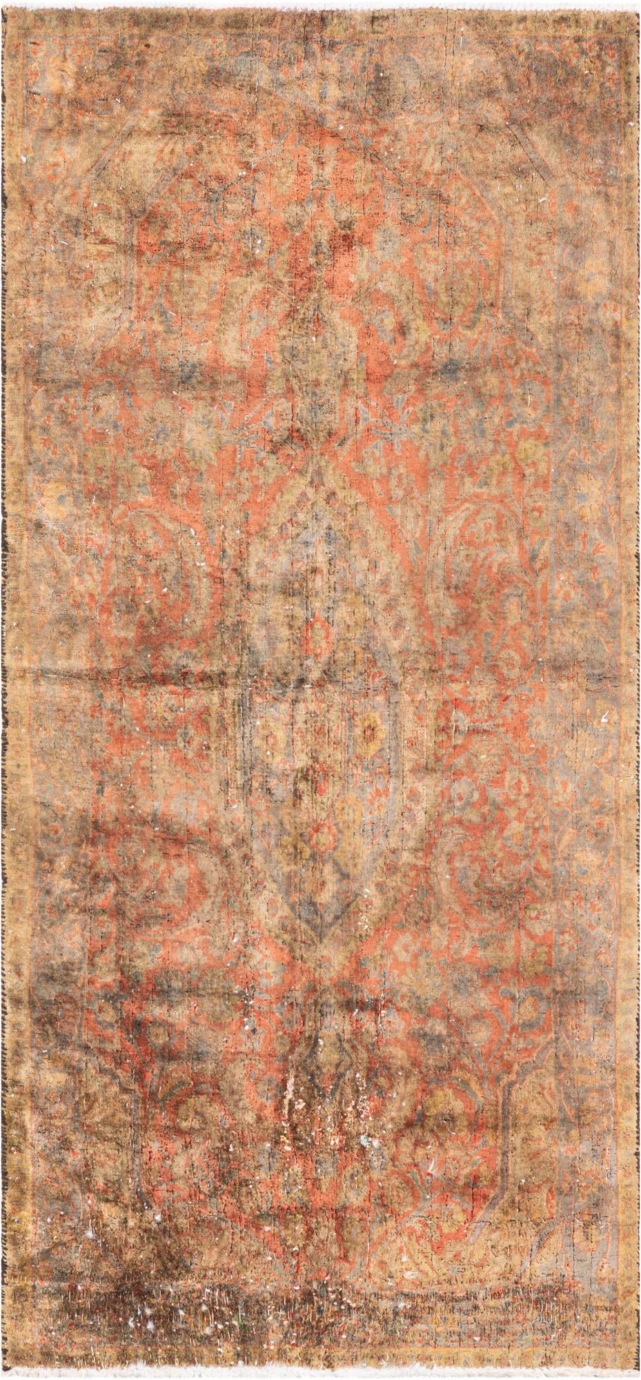 2' 9 x 5' 10 Hand Knotted Ultra Vintage Persian Wool Runner Rug