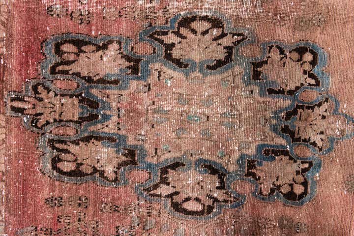 3' 10 x 7' 9 Hand Knotted Ultra Vintage Persian Wool Runner Rug