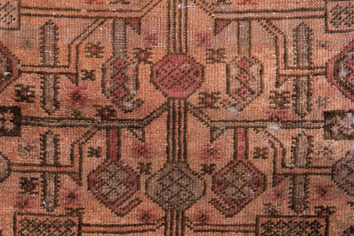 2' 4 x 6' 2 Hand Knotted Ultra Vintage Persian Wool Runner Rug