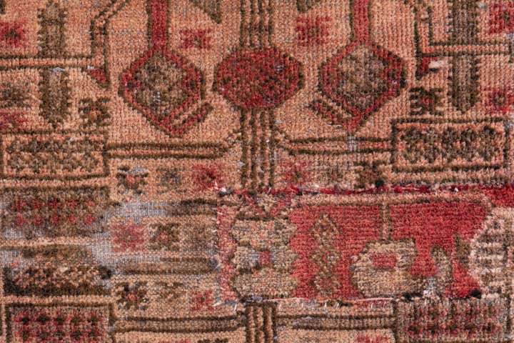2' 4 x 6' 2 Hand Knotted Ultra Vintage Persian Wool Runner Rug