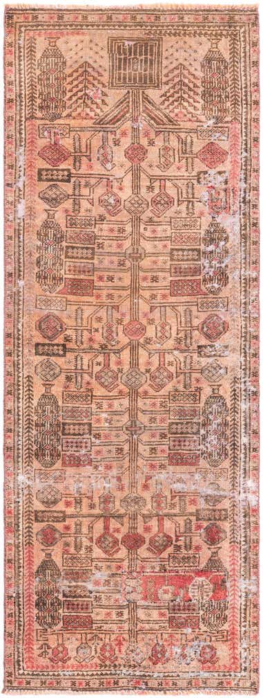 2' 4 x 6' 2 Hand Knotted Ultra Vintage Persian Wool Runner Rug