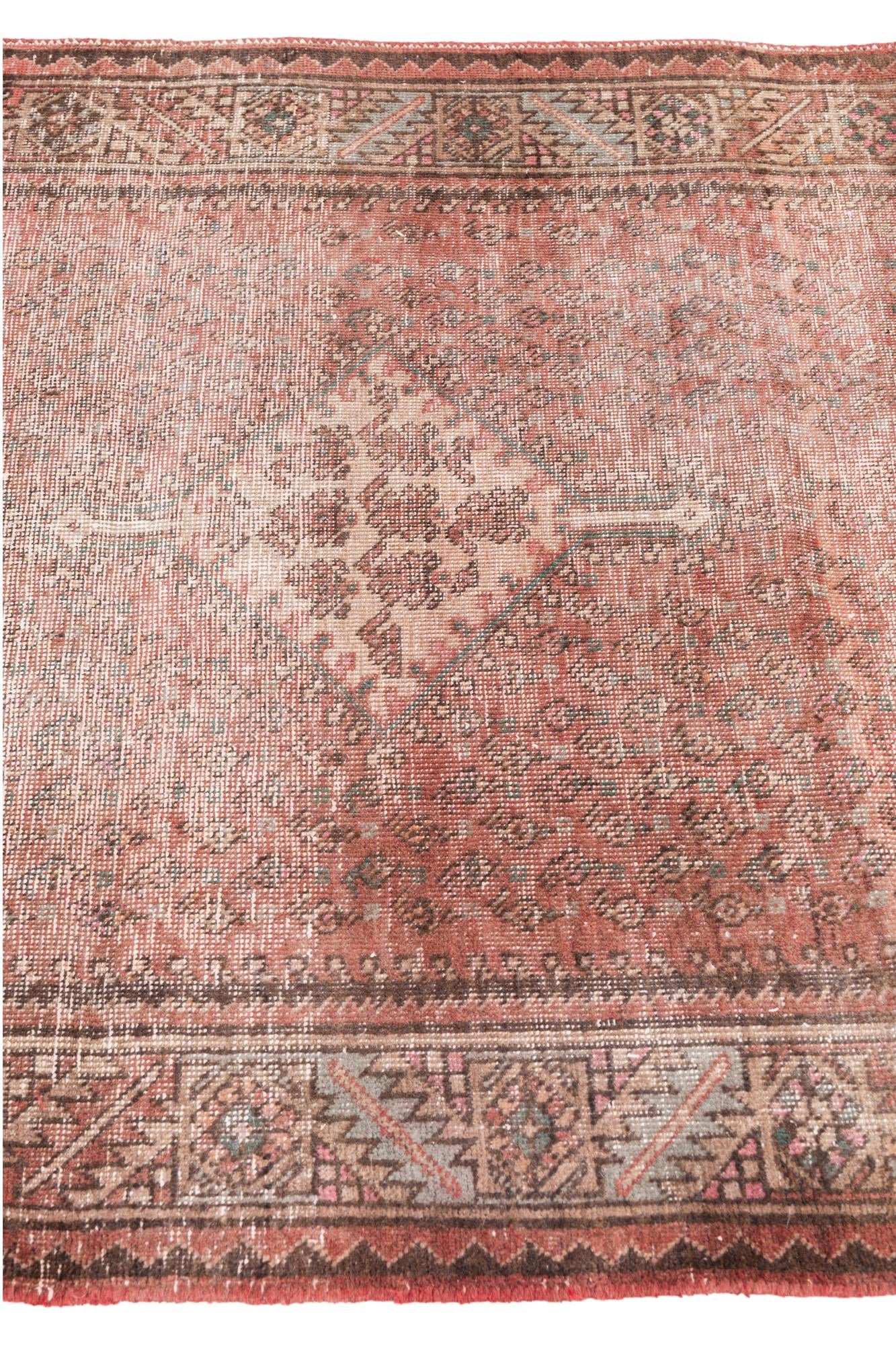 3' 9 x 10' 6 Hand Knotted Ultra Vintage Persian Wool Runner Rug