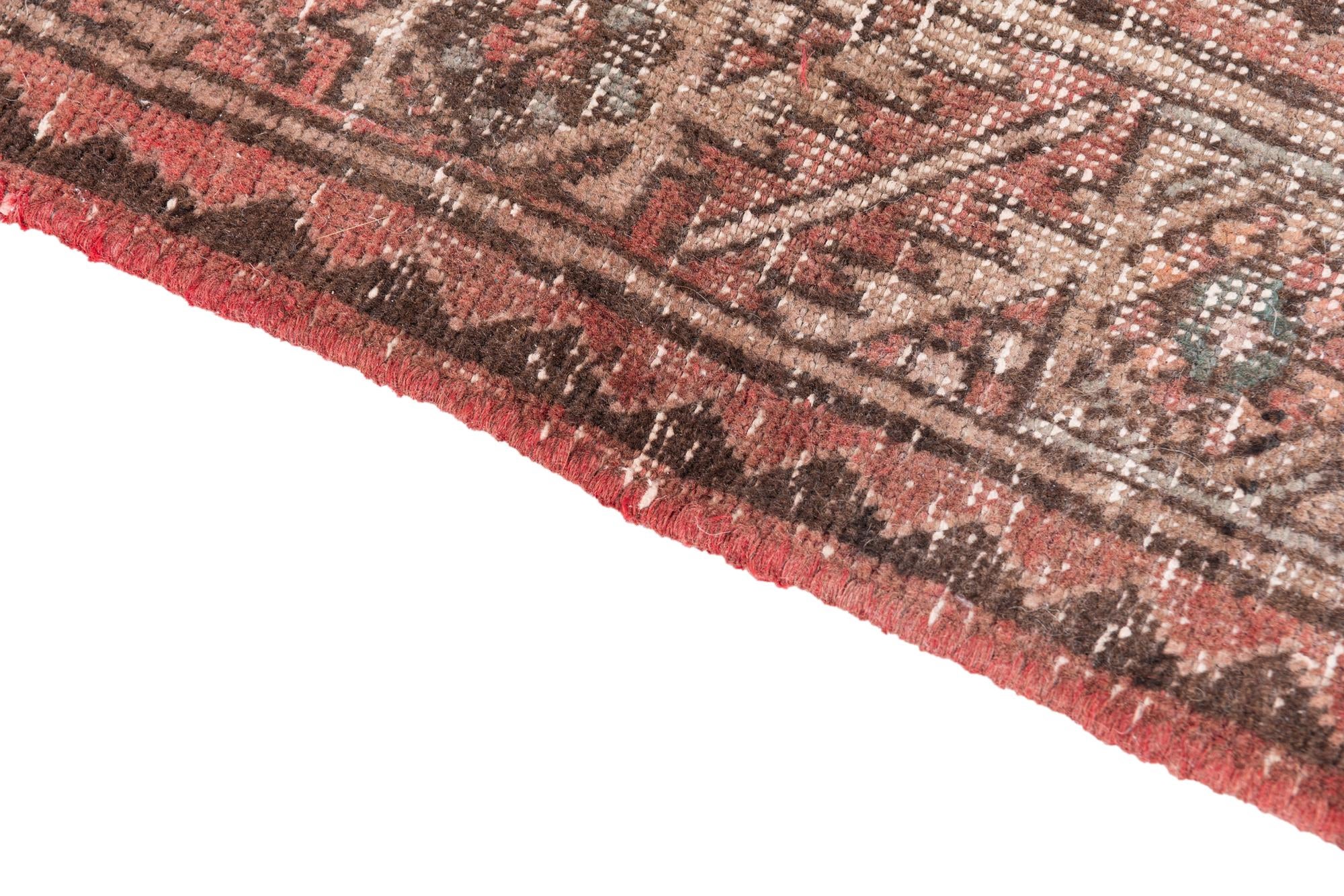 3' 9 x 10' 6 Hand Knotted Ultra Vintage Persian Wool Runner Rug