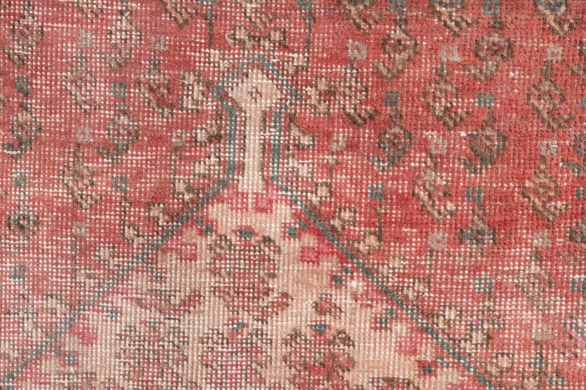 3' 9 x 10' 6 Hand Knotted Ultra Vintage Persian Wool Runner Rug