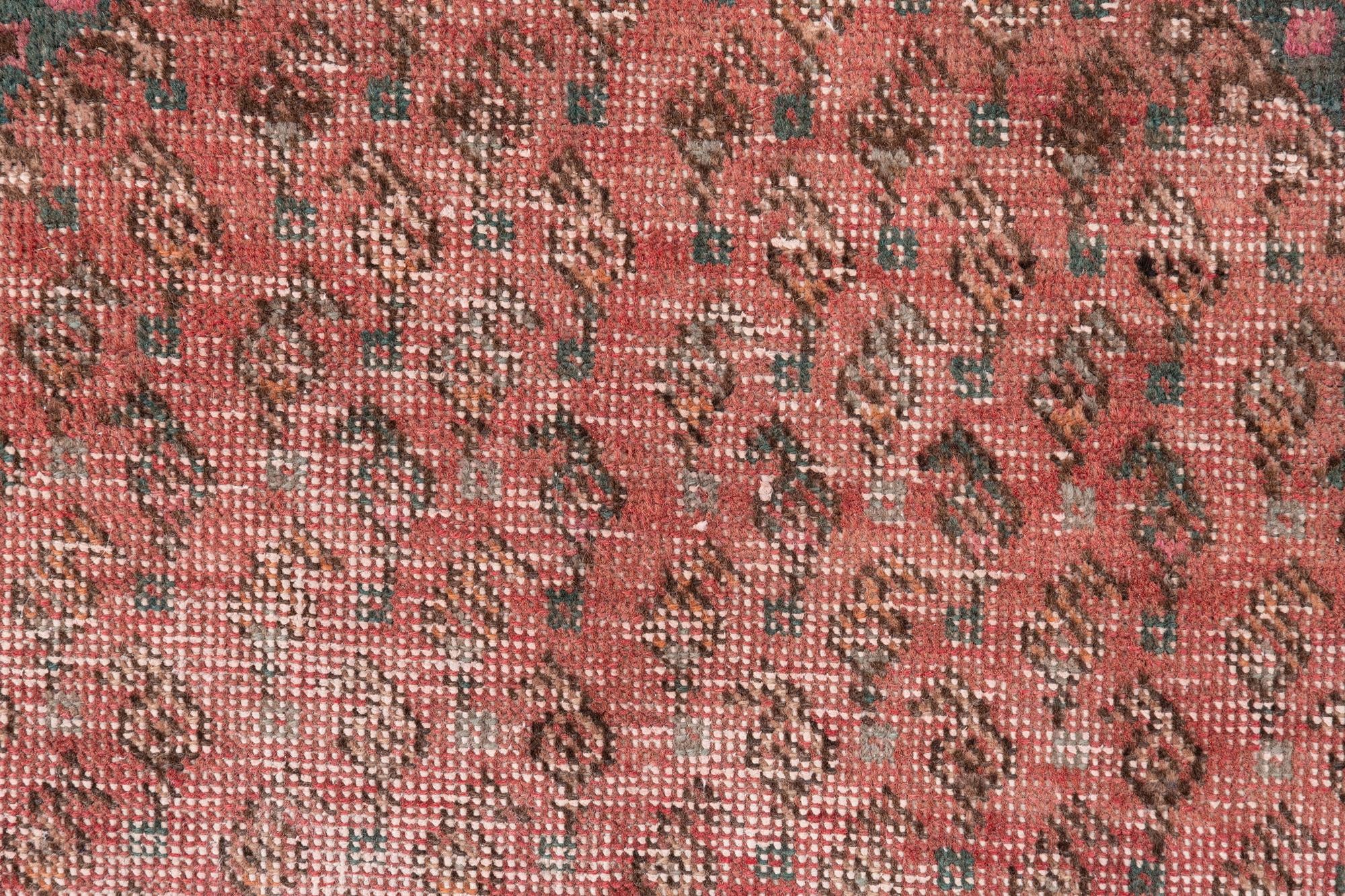 3' 9 x 10' 6 Hand Knotted Ultra Vintage Persian Wool Runner Rug