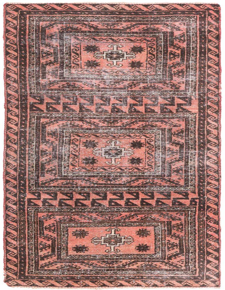 Primary image 2' 7 x 6' 9  Hand Knotted Ultra Vintage Persian Wool Runner Rug