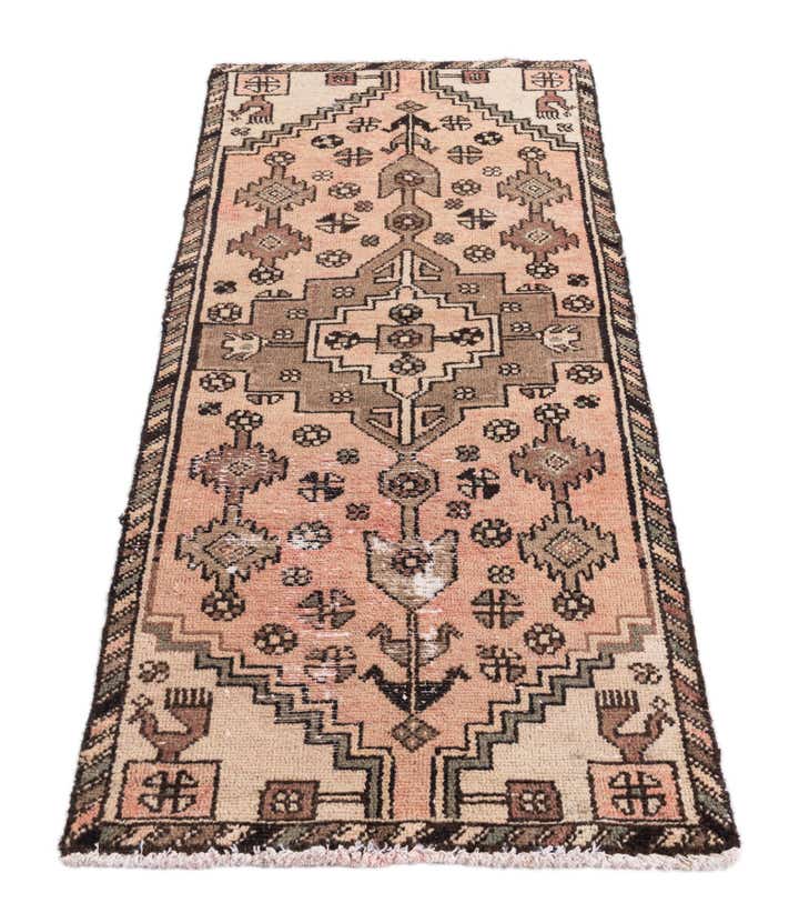 2' 6 x 5' 9 Hand Knotted Ultra Vintage Persian Wool Runner Rug