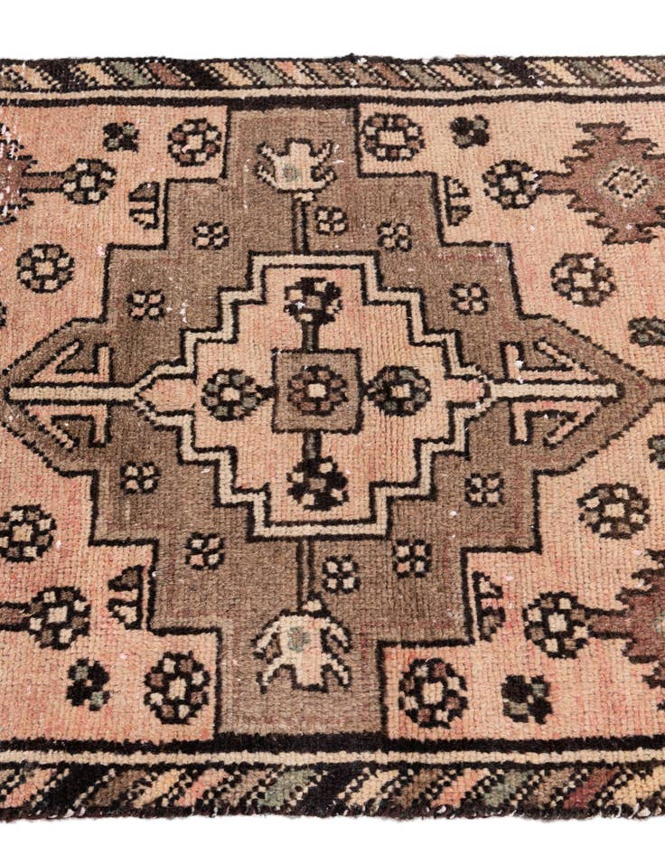 Detail image of 2' 6 x 5' 9  Hand Knotted Ultra Vintage Persian Wool Runner Rug