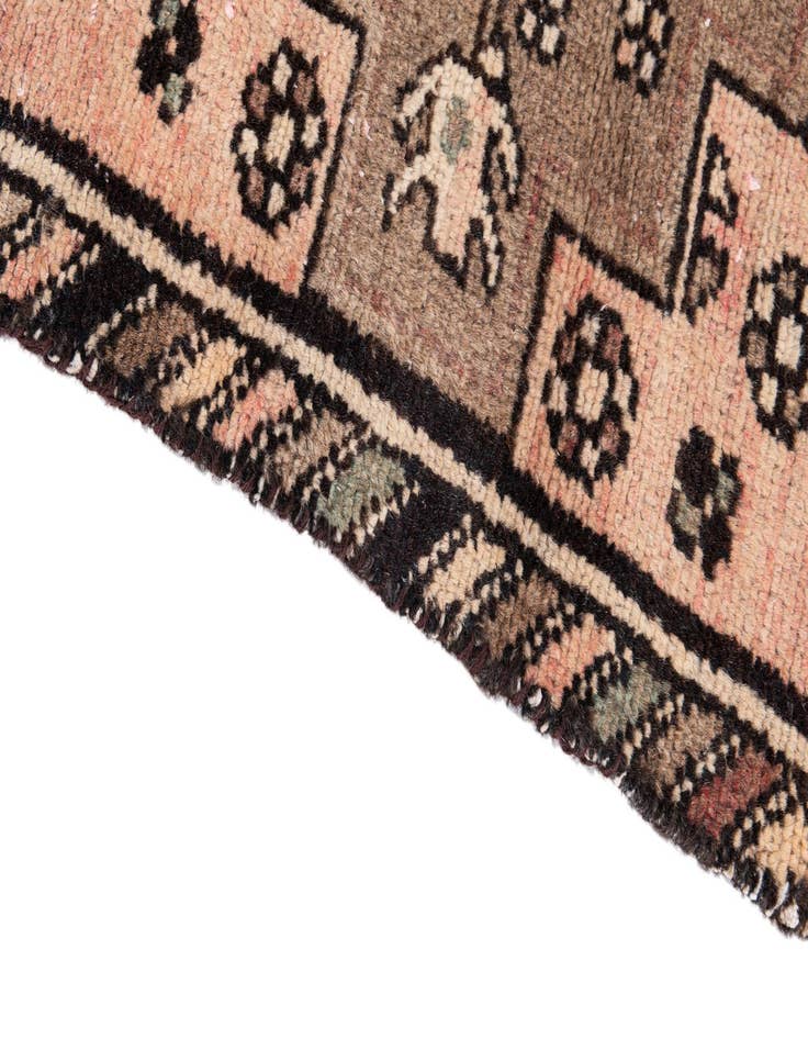Detail image of 2' 6 x 5' 9  Hand Knotted Ultra Vintage Persian Wool Runner Rug