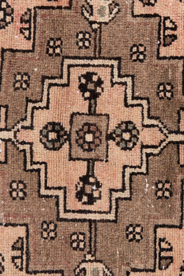 Detail image of 2' 6 x 5' 9 Hand Knotted Ultra Vintage Persian Wool Runner Rug