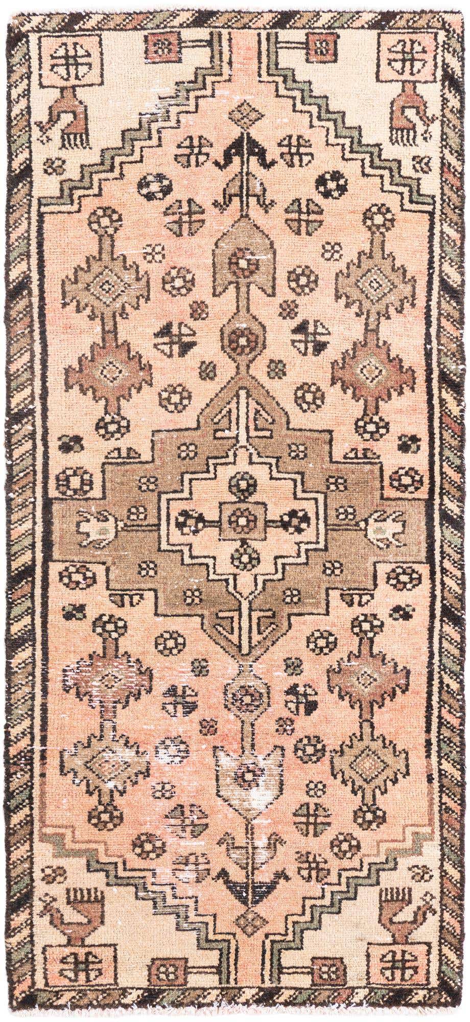 2' 6 x 5' 9 Hand Knotted Ultra Vintage Persian Wool Runner Rug