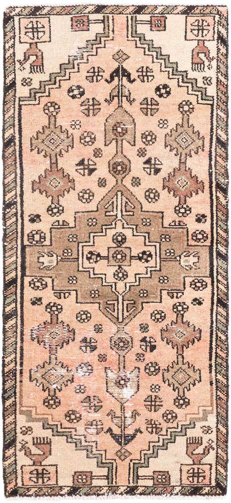 2' 6 x 5' 9 Hand Knotted Ultra Vintage Persian Wool Runner Rug