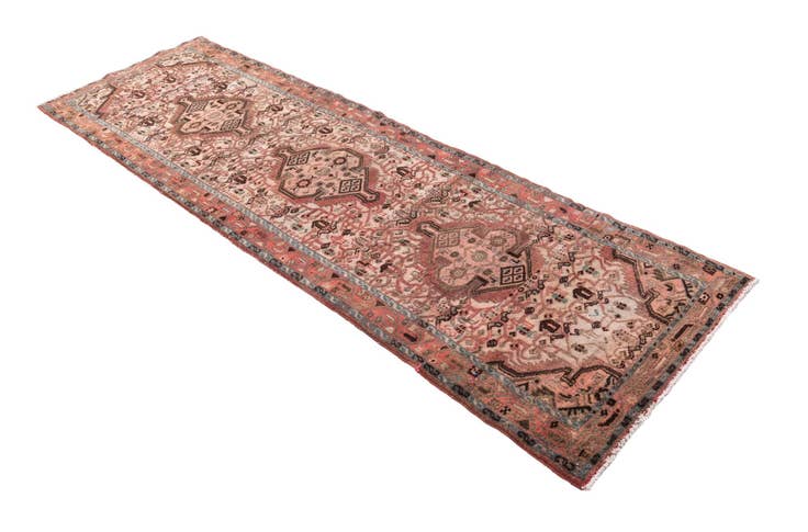 Detail image of 2' 8 x 8' 8 Hand Knotted Ultra Vintage Persian Wool Runner Rug