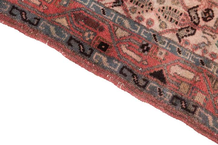 2' 8 x 8' 8 Hand Knotted Ultra Vintage Persian Wool Runner Rug