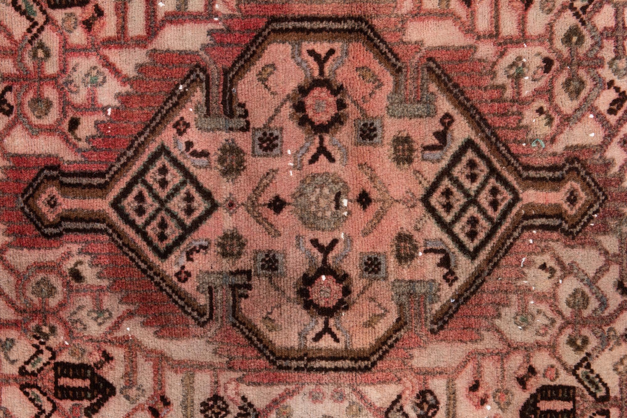 2' 8 x 8' 8 Hand Knotted Ultra Vintage Persian Wool Runner Rug
