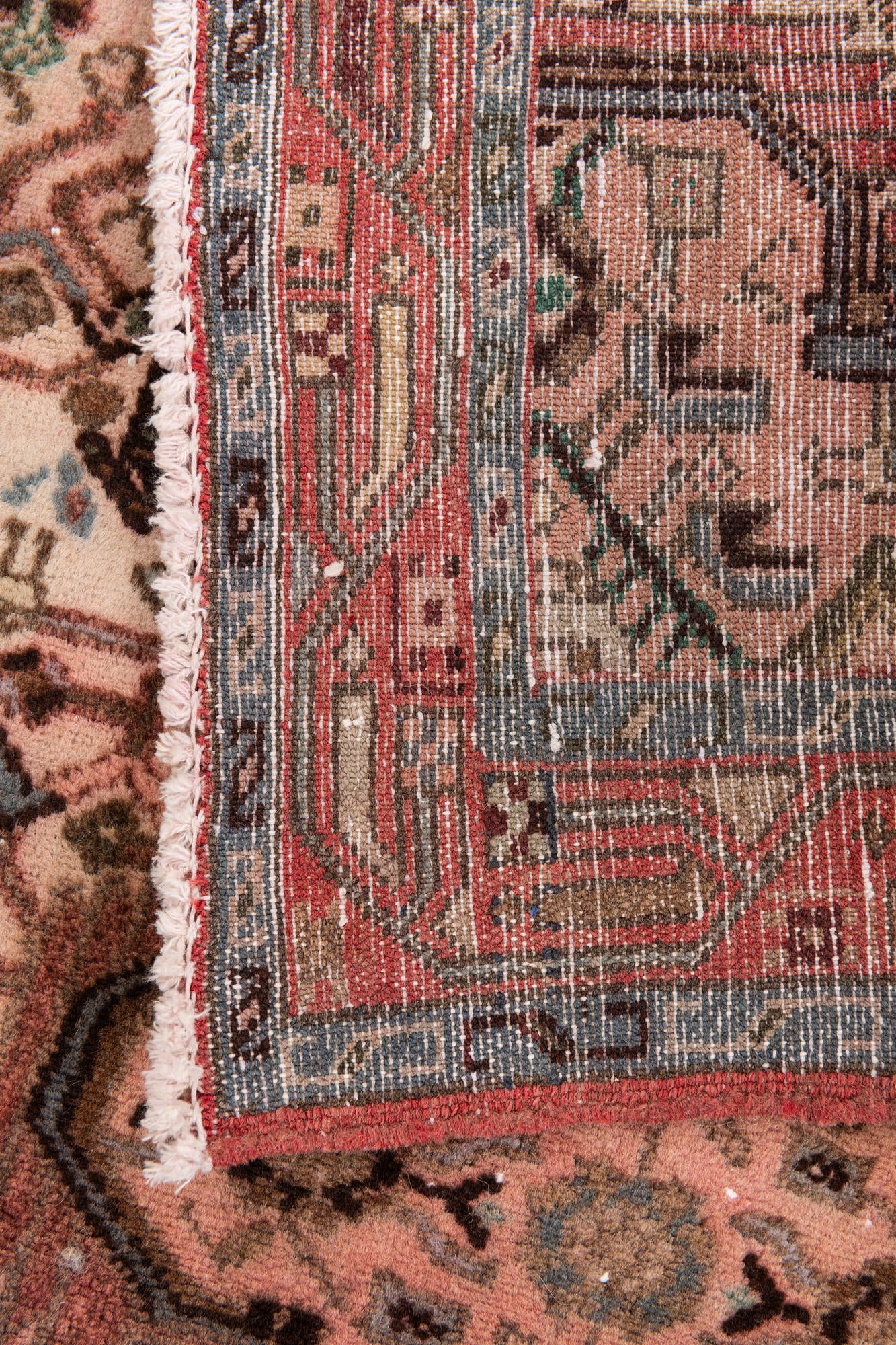 2' 8 x 8' 8 Hand Knotted Ultra Vintage Persian Wool Runner Rug