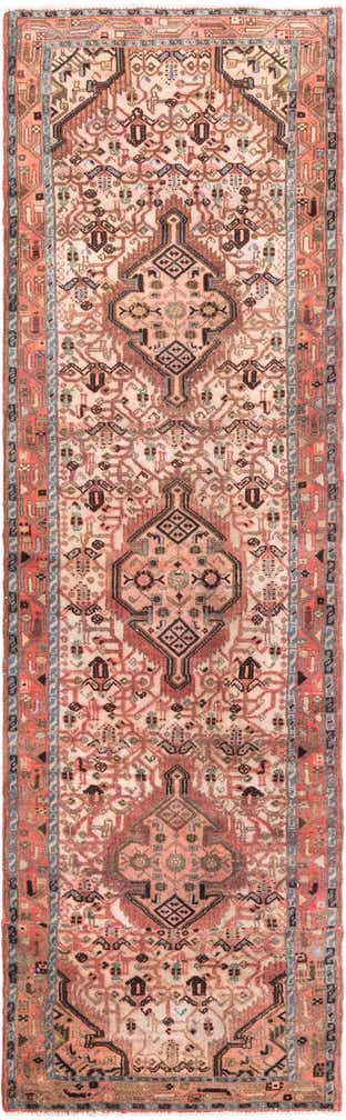 2' 8 x 8' 8 Hand Knotted Ultra Vintage Persian Wool Runner Rug