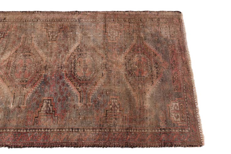 Detail image of 2' 3 x 5' Hand Knotted Ultra Vintage Persian Wool Runner Rug