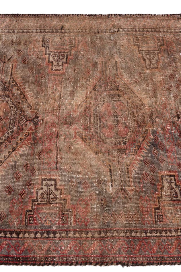 Detail image of 2' 3 x 5' Hand Knotted Ultra Vintage Persian Wool Runner Rug