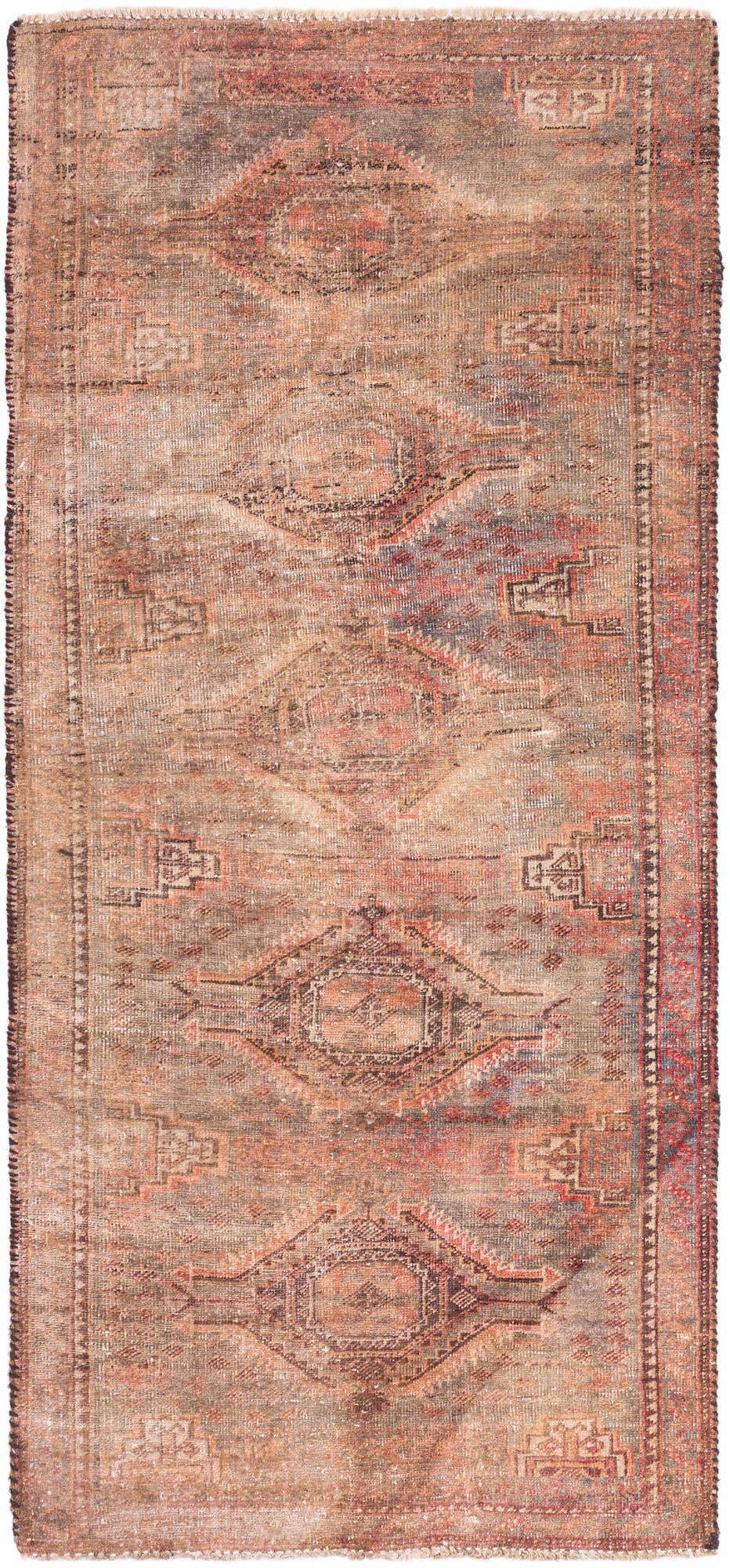 2' 3 x 5' Hand Knotted Ultra Vintage Persian Wool Runner Rug