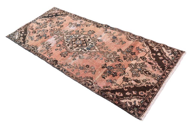 Detail image of 2' 8 x 6' 1 Hand Knotted Ultra Vintage Persian Wool Runner Rug