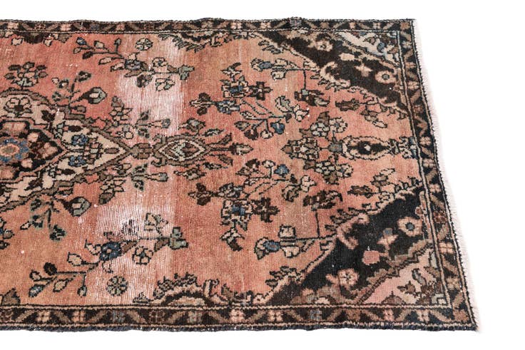 Detail image of 2' 8 x 6' 1 Hand Knotted Ultra Vintage Persian Wool Runner Rug