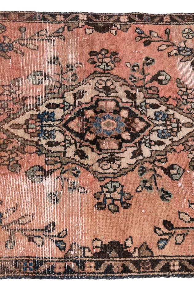Detail image of 2' 8 x 6' 1 Hand Knotted Ultra Vintage Persian Wool Runner Rug