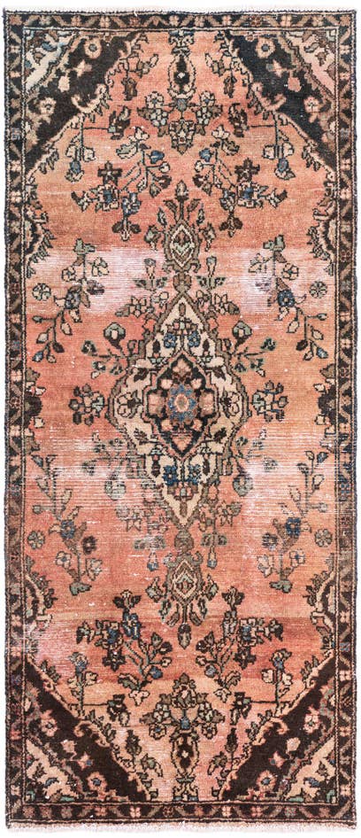 Detail image of 2' 8 x 6' 1 Hand Knotted Ultra Vintage Persian Wool Runner Rug
