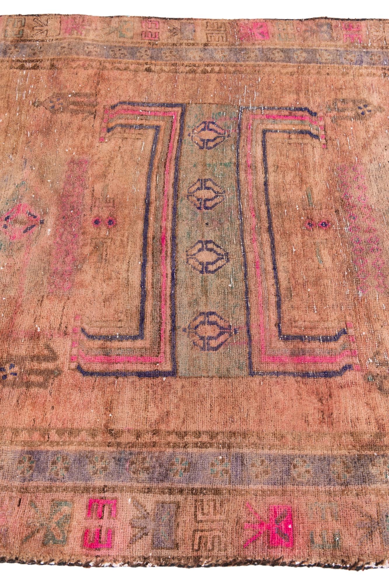 140cm x 305cm anudado a mano Ultra Vintage Alfombra Persa Lana Pasillera