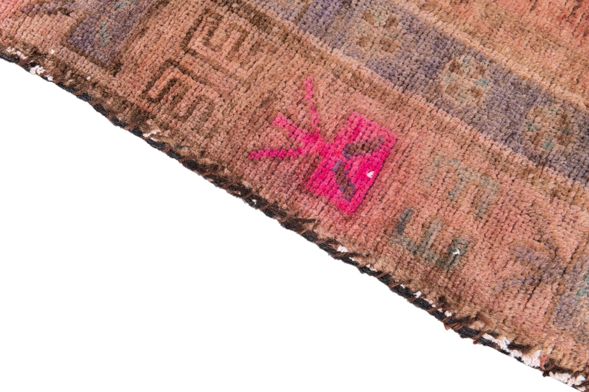 140cm x 305cm anudado a mano Ultra Vintage Alfombra Persa Lana Pasillera